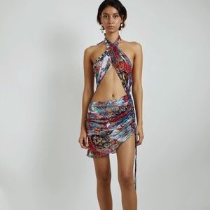 Kim Shui Mesh Paisley Wrap Dress